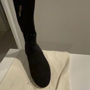 Charlotte Olympia above the knee boots.